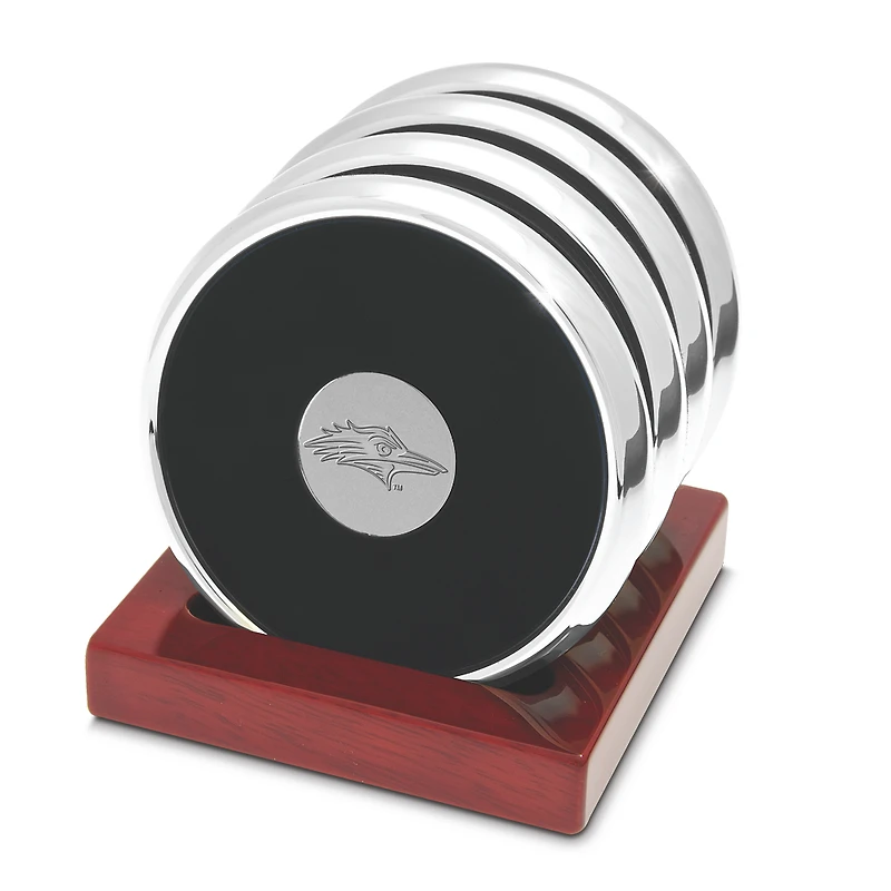Silver MSU Denver Roadrunners 4-Piece Coaster Set