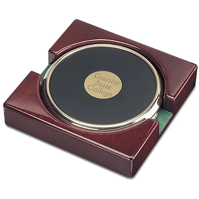Gold Granite State College 2-Piece Coaster Set