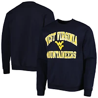 Men's Champion Navy West Virginia Mountaineers High Motor Pullover Sweatshirt