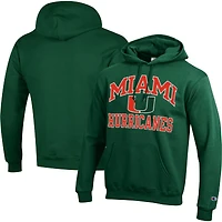 Men's Champion Green Miami Hurricanes High Motor Pullover Hoodie