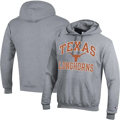 Men's Champion Heather Gray Texas Longhorns High Motor Pullover Hoodie