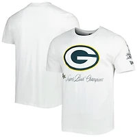 Men's New Era White Green Bay Packers Historic Champs T-Shirt