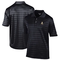 Men's Champion Black Appalachian State Mountaineers Relaxed Fit Textured Solid Polo