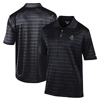 Men's Champion Black Coastal Carolina Chanticleers Relaxed Fit Textured Solid Polo