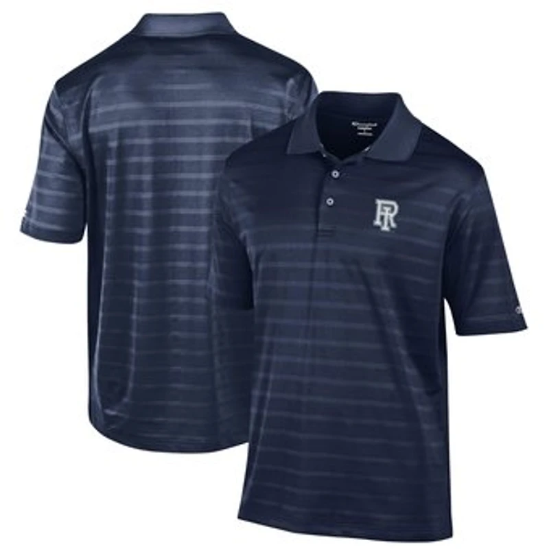 Men's Champion Navy Rhode Island Rams Relaxed Fit Textured Solid Polo