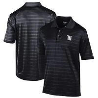 Men's Champion Black Wittenberg University Tigers Relaxed Fit Textured Solid Polo