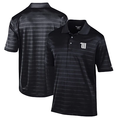 Men's Champion Black Wittenberg University Tigers Relaxed Fit Textured Solid Polo