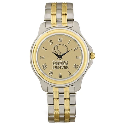 Men's Gold CCD CityHawks Two-Tone Medallion Wristwatch