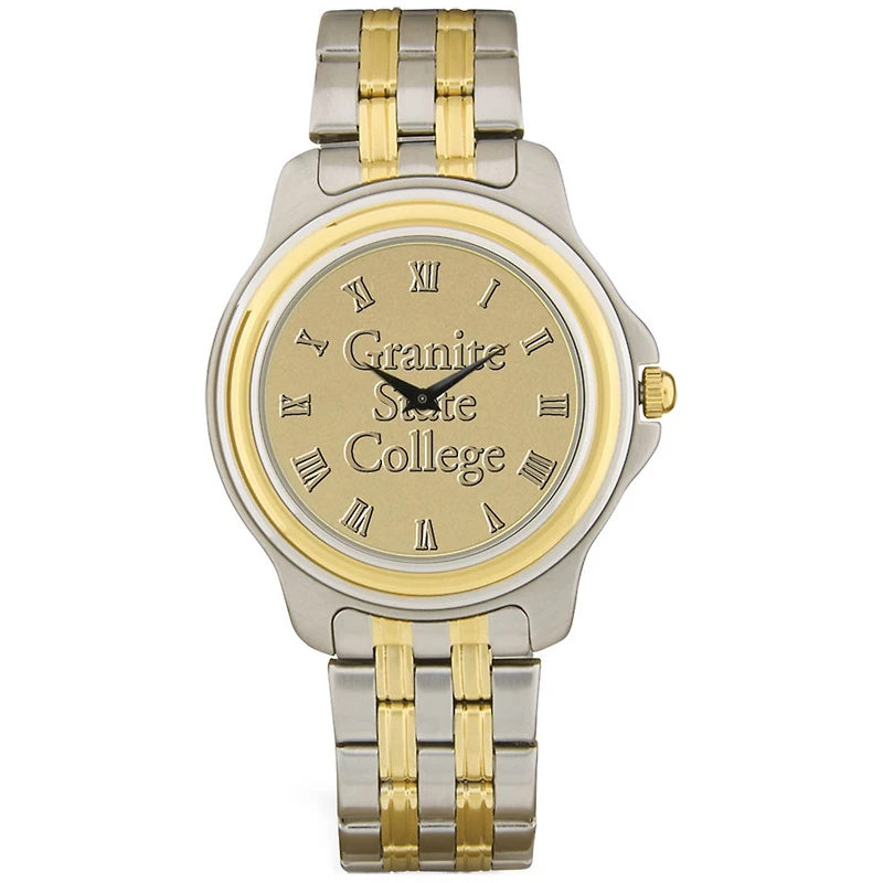 Men's Gold Granite State College Two-Tone Medallion Wristwatch