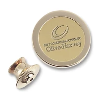 Gold Olive-Harvey College Purple Panthers Logo Lapel Pin