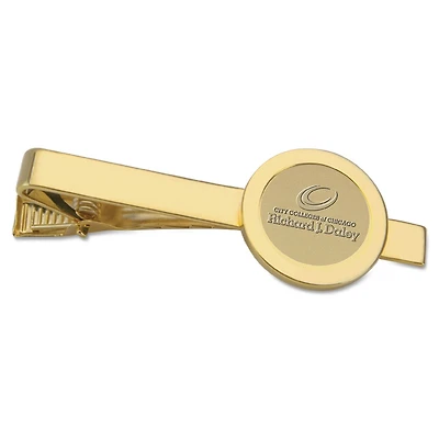 Gold Richard J Daley College Bulldogs Logo Tie Bar