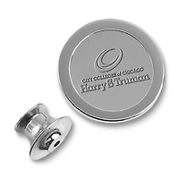 Silver Harry S Truman College Falcons Logo Lapel Pin