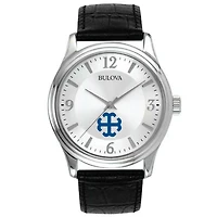 Men's Bulova Silver Saint Mary's Belles Leather Watch