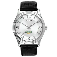 Men's Bulova Silver San Francisco Dons Leather Watch