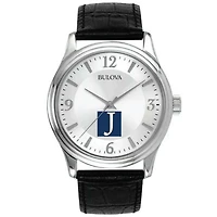 Men's Bulova Silver Juniata Eagles Leather Watch