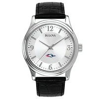 Men's Bulova Silver MSU Denver Roadrunners Leather Watch