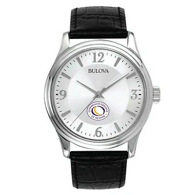 Men's Bulova Silver CCD CityHawks Leather Watch