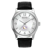 Men's Bulova Silver CCD CityHawks Leather Watch