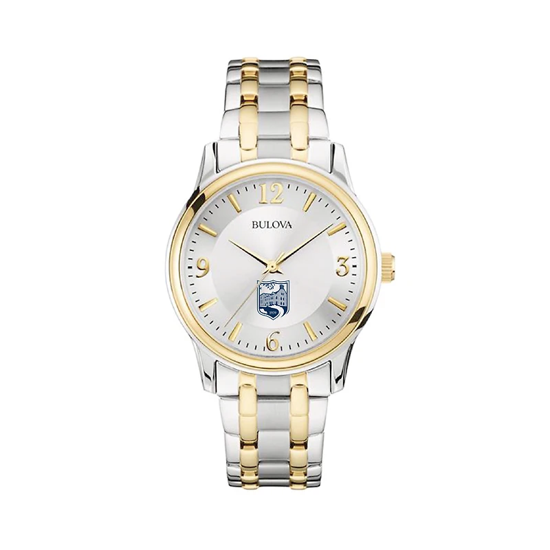 Men's Bulova Silver Endicott College Classic Two-Tone Round Watch