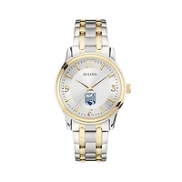 Men's Bulova Silver Endicott College Classic Two-Tone Round Watch