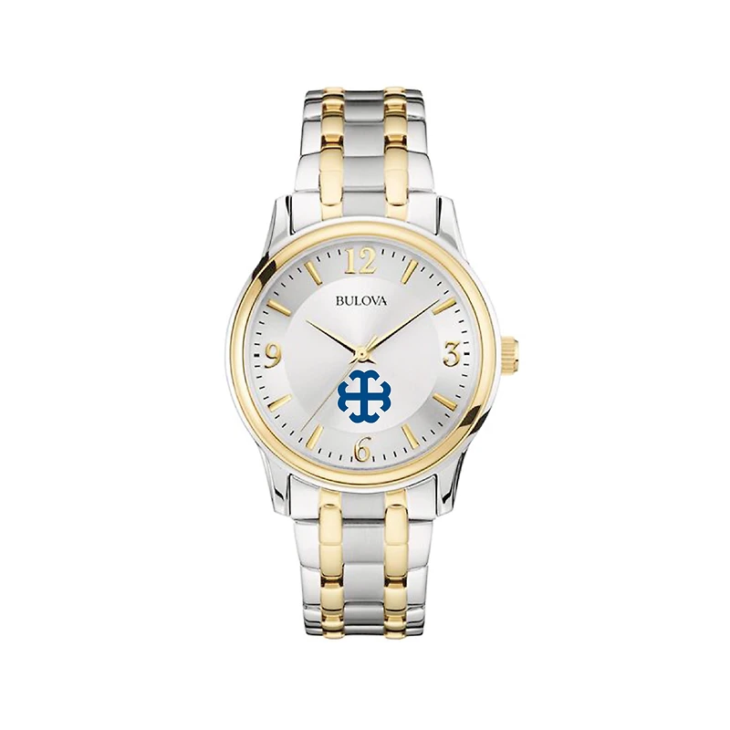 Men's Bulova Silver Saint Mary's Belles Classic Two-Tone Round Watch