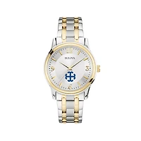 Men's Bulova Silver Saint Mary's Belles Classic Two-Tone Round Watch