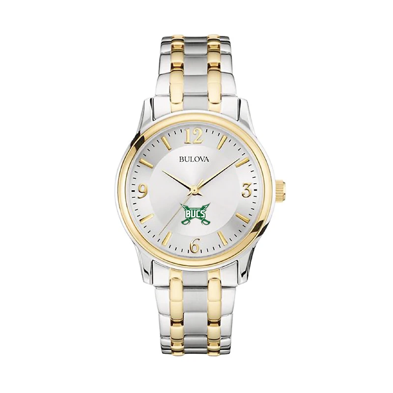 Men's Bulova Silver Shelton State Buccaneers Classic Two-Tone Round Watch