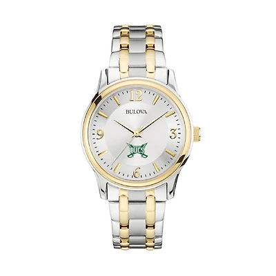Men's Bulova Silver Shelton State Buccaneers Classic Two-Tone Round Watch