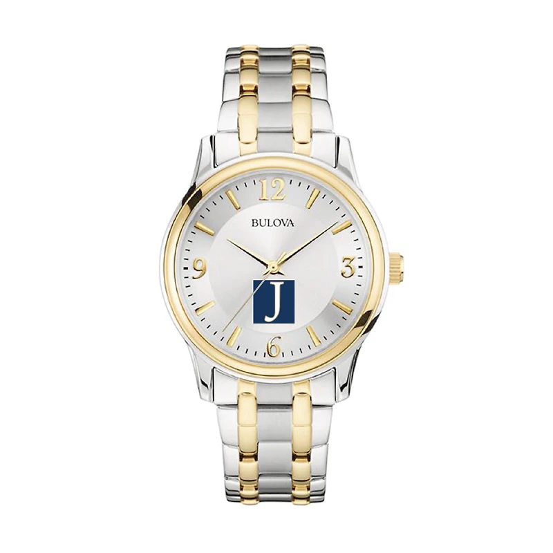 Men's Bulova Silver Juniata Eagles Classic Two-Tone Round Watch