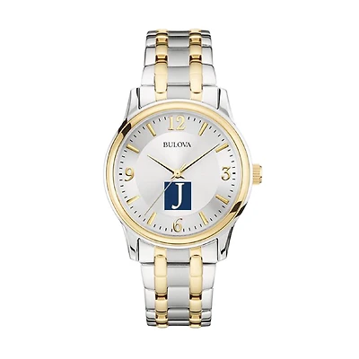 Men's Bulova Silver Juniata Eagles Classic Two-Tone Round Watch