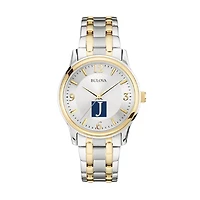 Men's Bulova Silver Juniata Eagles Classic Two-Tone Round Watch