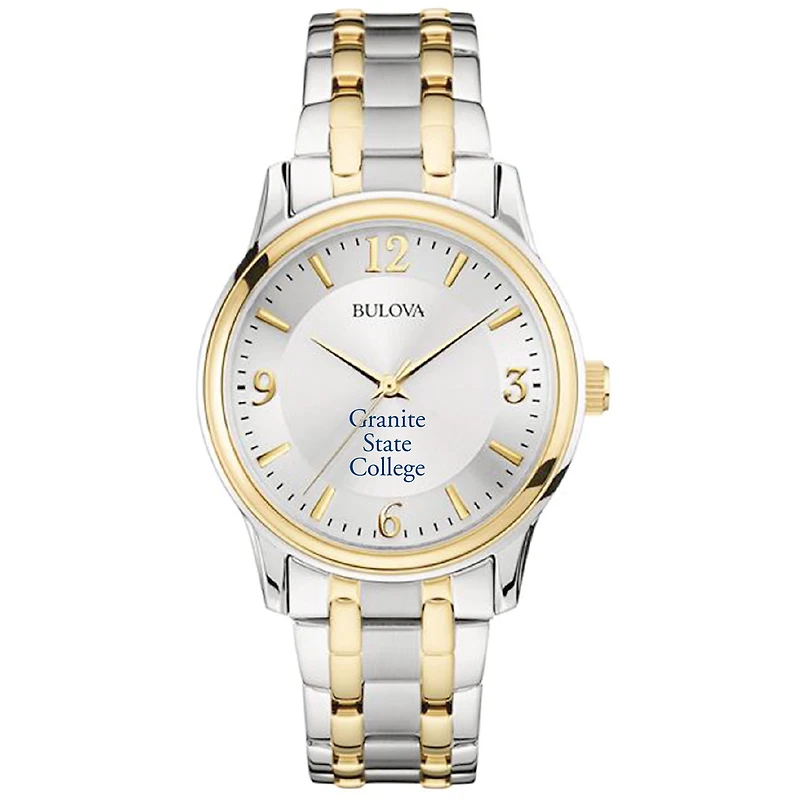 Men's Bulova Silver Granite State College Classic Two-Tone Round Watch