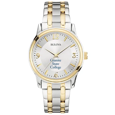 Men's Bulova Silver Granite State College Classic Two-Tone Round Watch