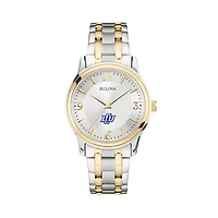 Men's Bulova Silver Lubbock Christian Chaparral Classic Two-Tone Round Watch