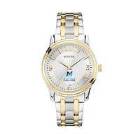 Men's Bulova Silver Mid Michigan College Classic Two-Tone Round Watch