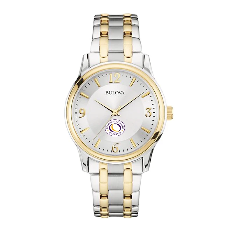 Men's Bulova Silver CCD CityHawks Classic Two-Tone Round Watch