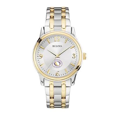 Men's Bulova Silver CCD CityHawks Classic Two-Tone Round Watch