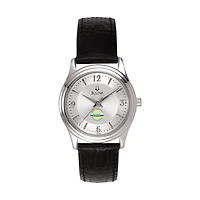 Women's Bulova Silver Golden West College Leather Watch