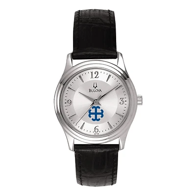 Women's Bulova Silver Saint Mary's Belles Leather Watch