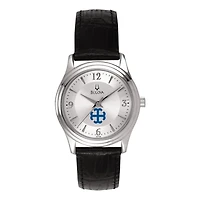 Women's Bulova Silver Saint Mary's Belles Leather Watch