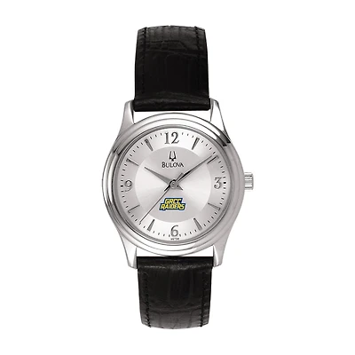 Women's Bulova Silver Grand Rapids Raiders Leather Watch