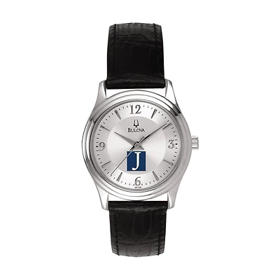 Women's Bulova Silver Juniata Eagles Leather Watch