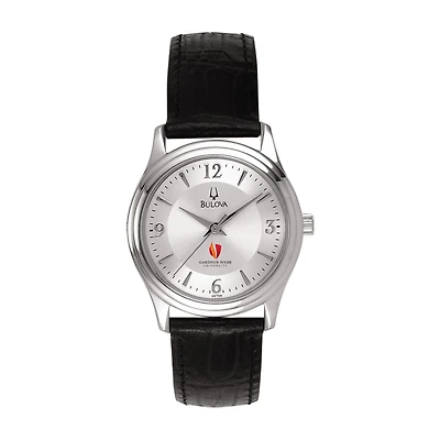Women's Bulova Silver Gardner-Webb Bulldogs Leather Watch