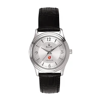 Women's Bulova Silver Gardner-Webb Bulldogs Leather Watch