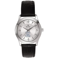 Women's Bulova Silver Granite State College Leather Watch