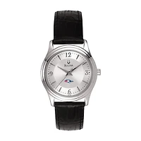 Women's Bulova Silver MSU Denver Roadrunners Leather Watch