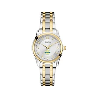 Women's Bulova Silver Golden West College Classic Two-Tone Round Watch