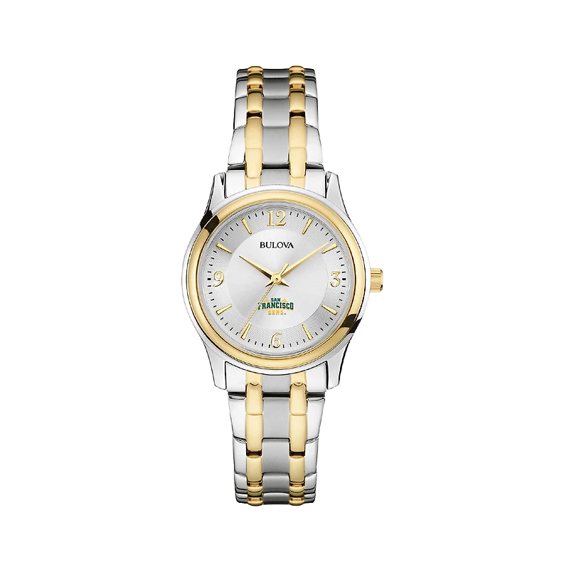 Women's Bulova Silver San Francisco Dons Classic Two-Tone Round Watch