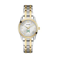 Women's Bulova Silver Shelton State Buccaneers Classic Two-Tone Round Watch