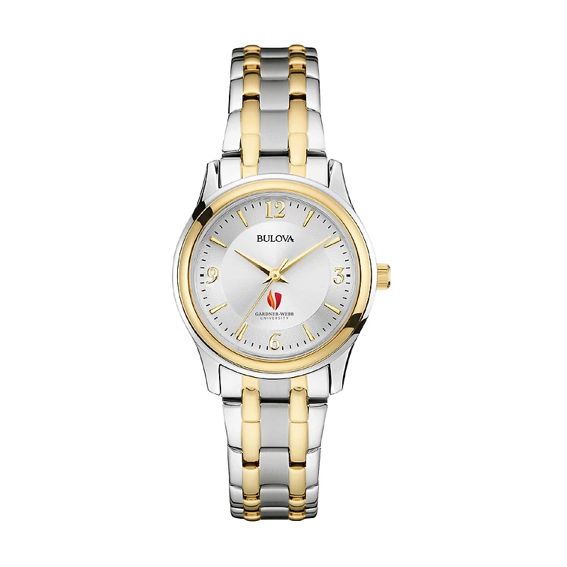 Women's Bulova Silver Gardner-Webb Bulldogs Classic Two-Tone Round Watch